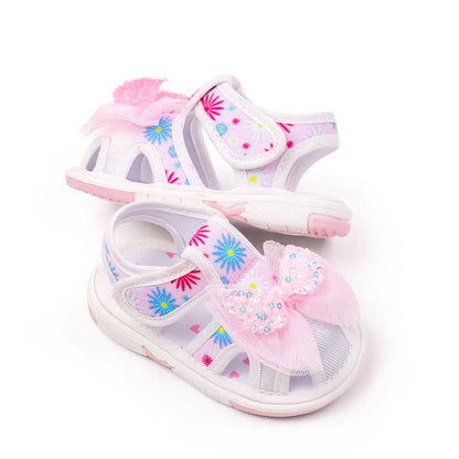 Baby Girls Baby Girls First Walking Indoor Outdoor Toddler Shoes With Squeaky Beautiful Design And Soft TPR Sole