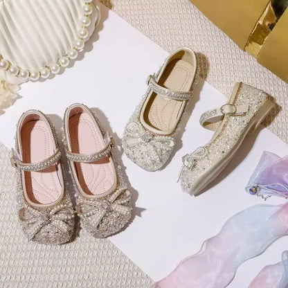 Girl's Soft Sole Princess Crystal Shoes