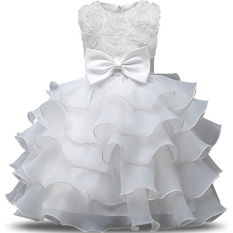 Flower Girl Dress For Wedding Baby Girl  Birthday Outfits Children's Girls First Communion Dresses Girl Kids Party Wear