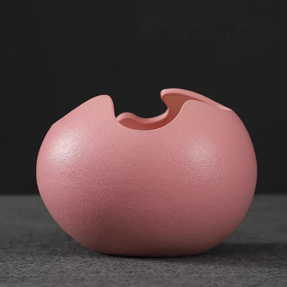 Broken Eggshells Shapes Ceramic Flowerpot Simple Succulent Plant Container Green Planter Small Bonsai Pots Home Decoration