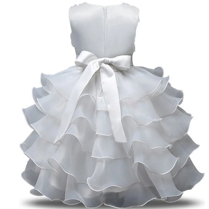 Flower Girl Dress For Wedding Baby Girl 2-8 Years Birthday Outfits Children's Girls First Communion Dresses Girl Kids Party Wear