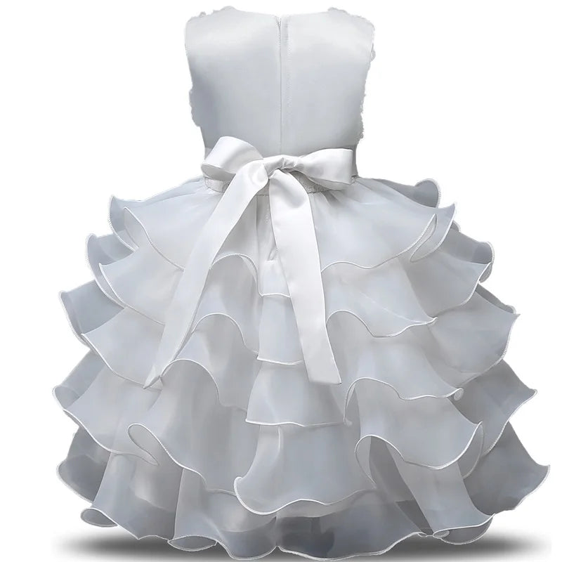 Flower Girl Dress For Wedding Baby Girl  Birthday Outfits Children's Girls First Communion Dresses Girl Kids Party Wear