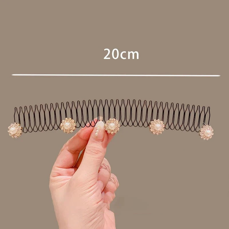Camellia Hair Comb Invisible Bangs Hair Clip Tidy Artifact Hair pin Girls Hairpin Women Tools Fixed Inser Comb Hair Accessories