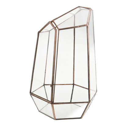 Contemporary Geometric Terrarium Irregular Glass Plant Box Tabletop Succulent Holder for Home Styling