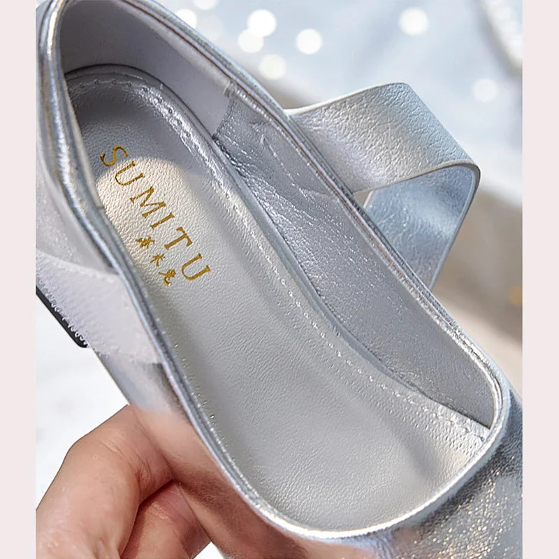 Designer Luxury Children's Elegant Party Leather Shoes Pageant Girls High Heels Wedding Bridesmaids Gala Formal Occasion Shoe