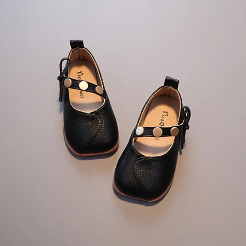 Autumn New Kids Leather Shoes Simple Girl Casual Shoe Comfort Child Performance Shoes