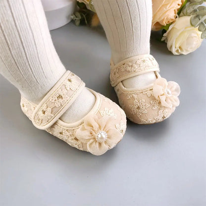 Spring and Summer Baby Soft Soled Comfortable Cloth Shoes 0-12 Months Baby Princess Shoes Anti Slip Walking Shoes