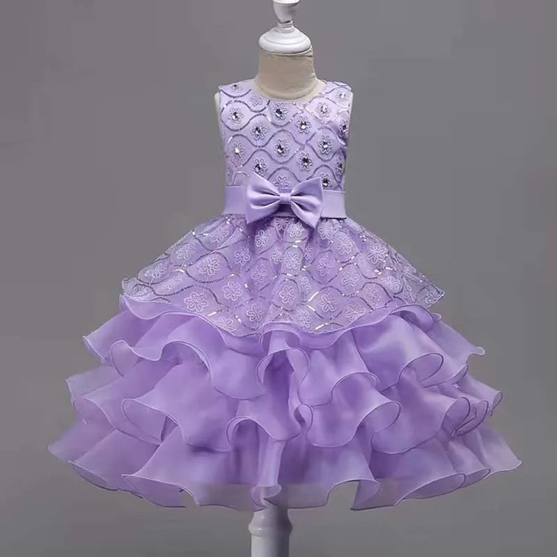 Flower Girl Dress For Wedding Baby Girl  Birthday Outfits Children's Girls First Communion Dresses Girl Kids Party Wear