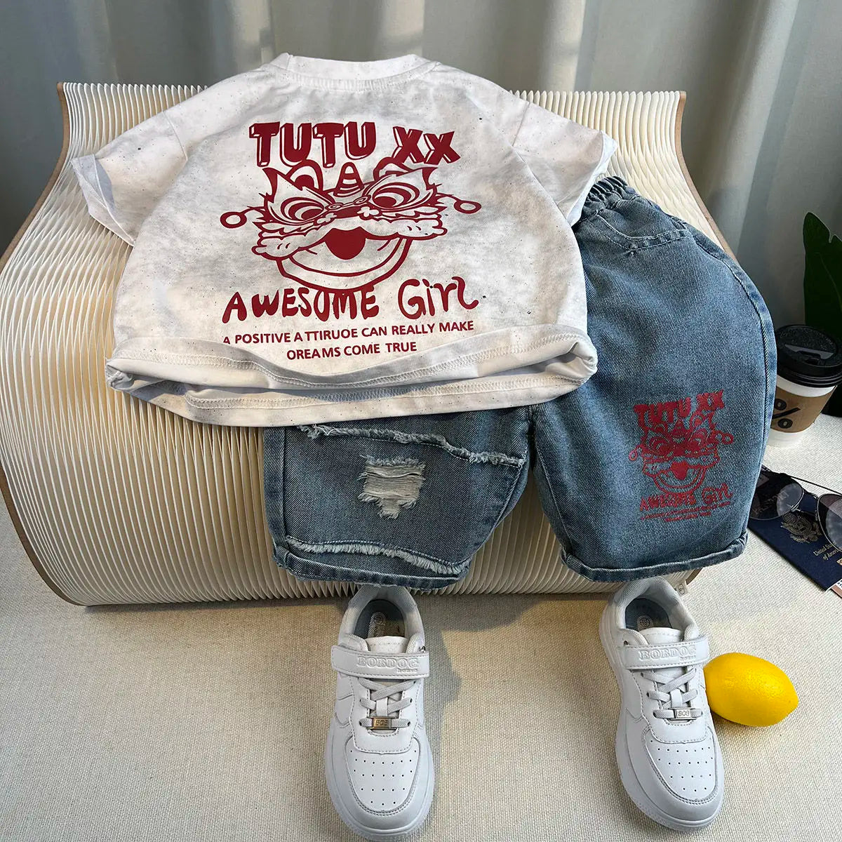 Hot Sale Fashion Baby Boy Suit Summer Clothes Short Sleeve T-shirt Short Jeans 2 Piece Set Kids Outfit Children's Costume
