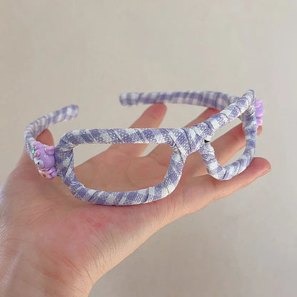 Glasses Frame Hair Hoop for Girls Non-slip Face Washing Hair Hoop Spa Headwear Non - constricting high - hairpins