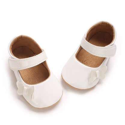 Spring and Autumn Bow Mary Jane Princess Shoes  Baby Girl Rubber Bottom Anti slip Sneaker