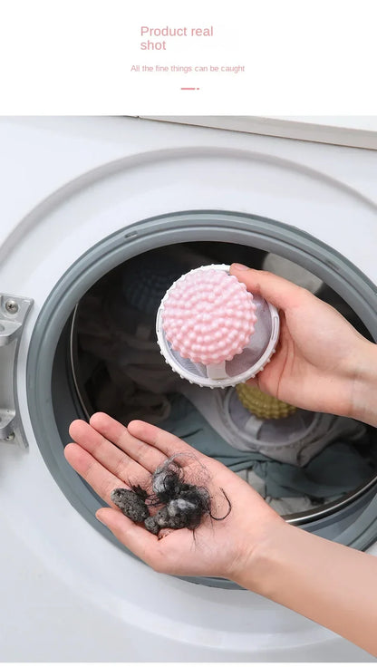 2-in-1 laundry ball hair removal machine, floating velvet filter bag, reusable laundry ball, clothes and hair cleaning tool