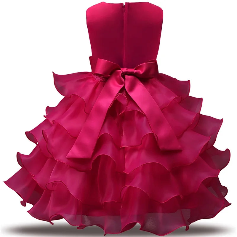 Flower Girl Dress For Wedding Baby Girl  Birthday Outfits Children's Girls First Communion Dresses Girl Kids Party Wear
