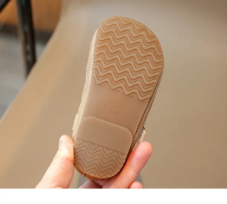 Spring Autumn New Single Shoes Shallow Mouth Bean Shoes Women's Baby Soft Women's Children's Leather Shoes