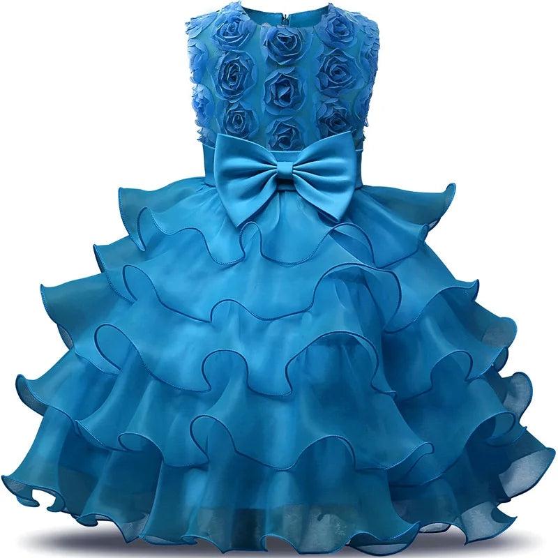 Flower Girl Dress For Wedding Baby Girl  Birthday Outfits Children's Girls First Communion Dresses Girl Kids Party Wear