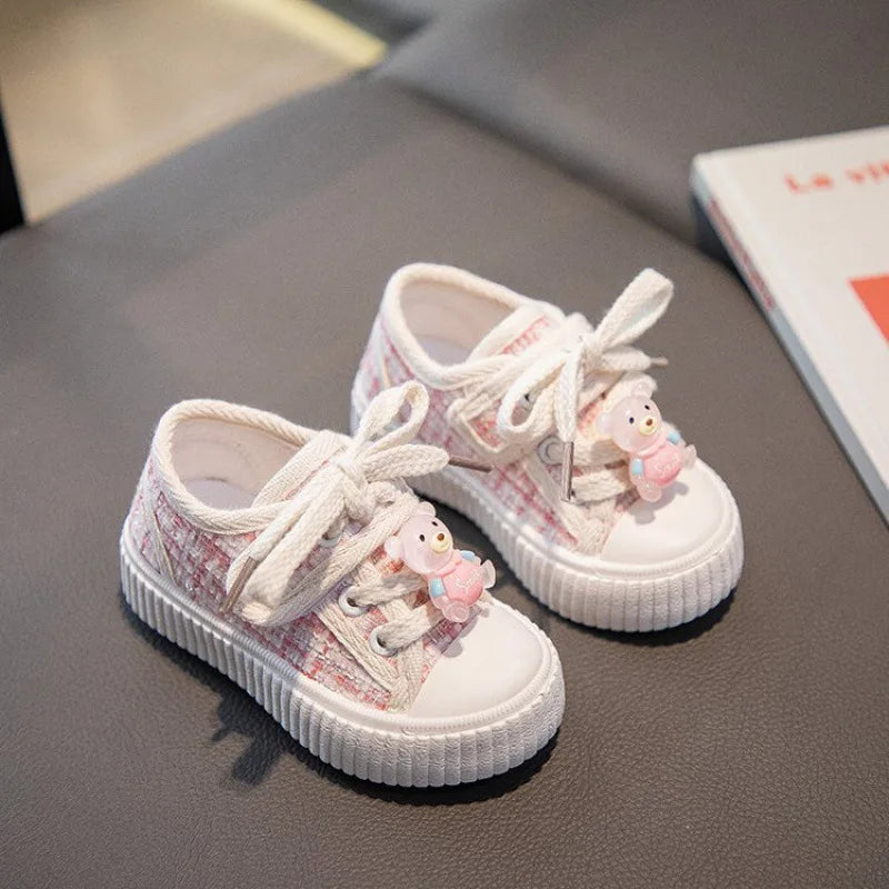 Spring Autumn Fashion Kids Canvas Shoes Casual Sport Boys Girls Sneakers Shoes Soft Rubber Sole Flat Children Canvas Shoes 21-26