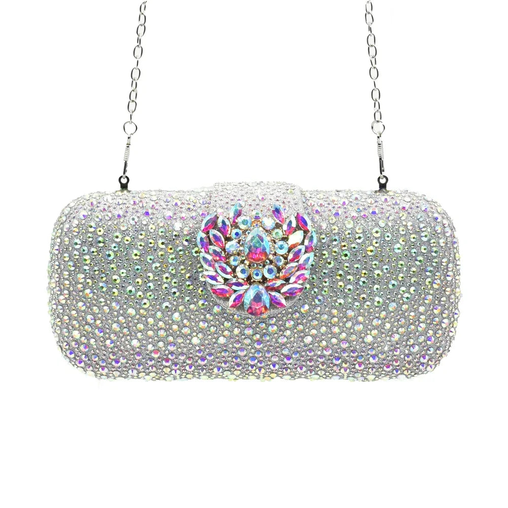 Luxury Designer Pumps Women Full Rhinestone Designer Shoe and Bag Sets From Italy