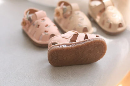 Baby Boys Girls Sandals Summer Baby Wedding Dress Flat Shoes Newborn Crib Shoes First Walkers Prewalkers Shoes