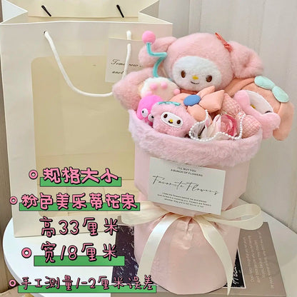 Kawaii Hello Kitty Cat Plush Doll Bouquet Girl Heart Birthday Gift Girl Giving Boyfriend Holiday Decoration Holiday Gifts