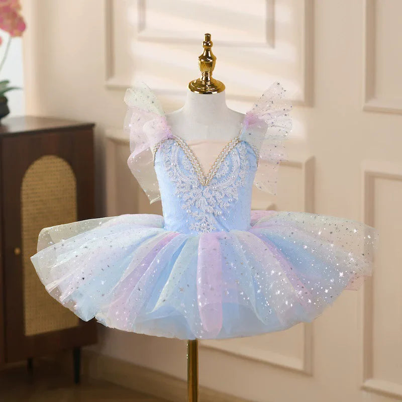 Summer Party Girls Dresses Kids Clothes Vestidos Princess Outfit Girl Dress Tutu Stage Ballet Leotards Dance Costumes Ballerine