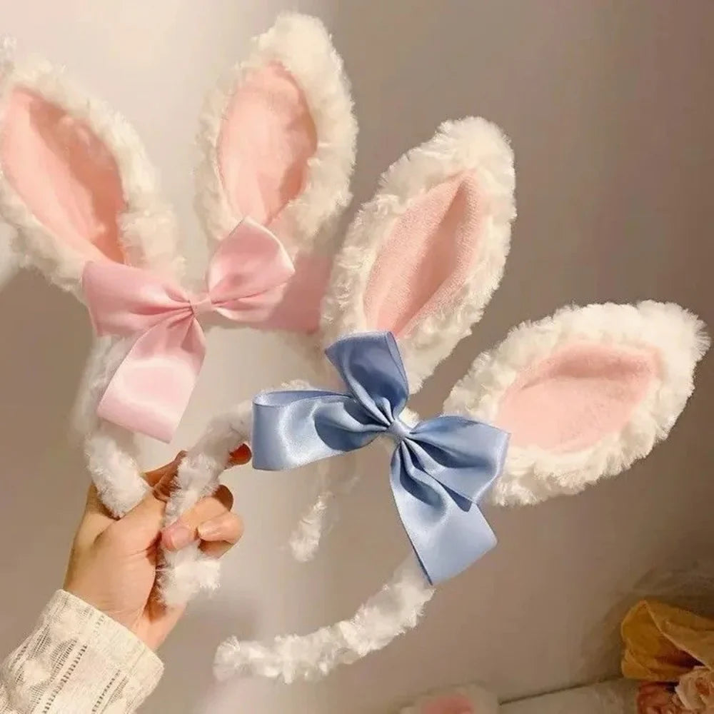 Easter Headband Cartoon-Inspired Party Props Hairband Lolita Cosplay Headwear Playful Rabbit Ear Headband For Themed Parties
