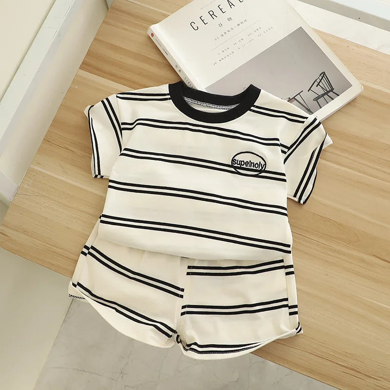 Summer Fashion Baby Boy Clothes Sets T-shirt  Toddler Casual Clothing Suits Children Kids Boys Outfits Suit