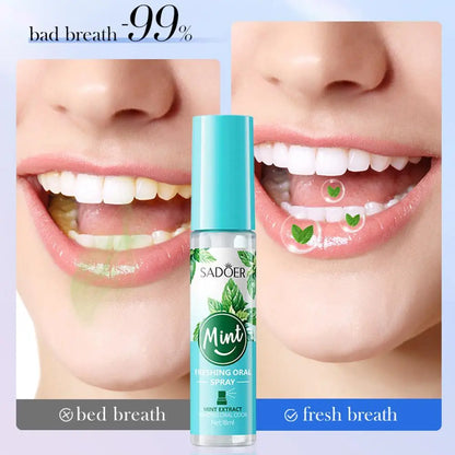  SADOER 1PCS Protable Fragrance Lemon Oral Fresh Mouth Breath Spray Fresh Bad Breath Spray No Eliminate Alcohol N9A8