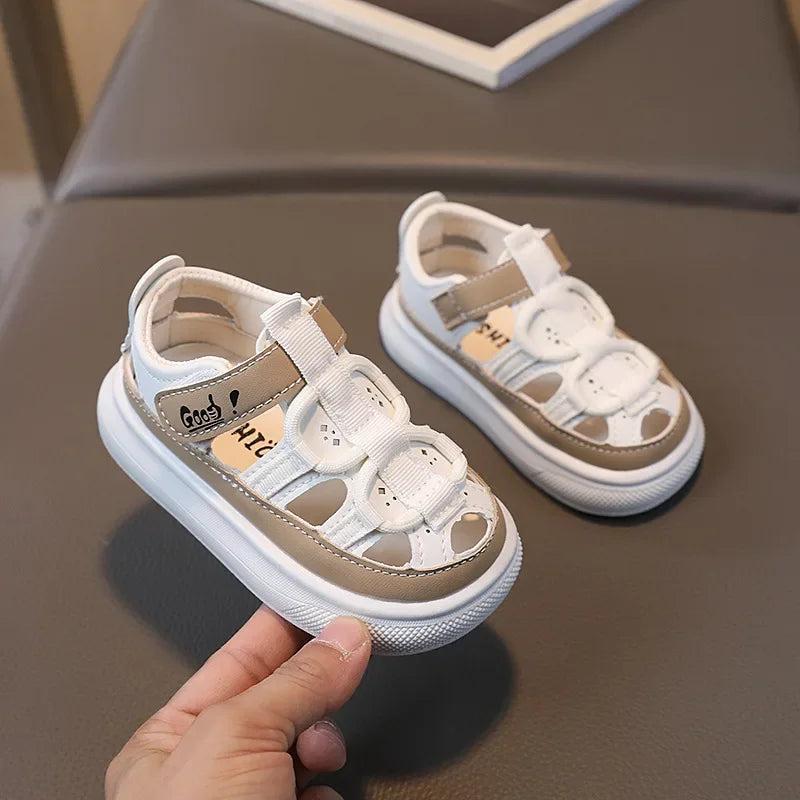 Summer Children Shoes Boys Soft Soles Beach Shoes Girl Baby Closed Toe Anti-kick Kids Sandal Summer Platform Sandals