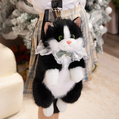 Simulated Puppet Cat Backpack Doll Cute Cat Backpack Plush Toy Daughter Birthday Gift