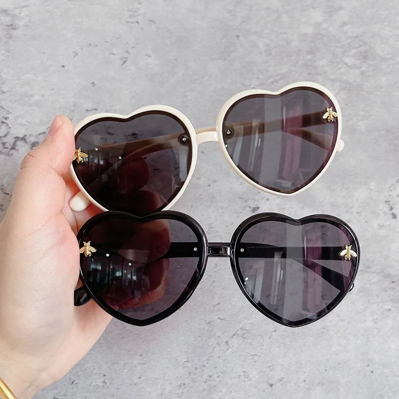 Children Sunglasses Heart-Shape Baby Gradient Sun Shade Cartoon Summer Girls Sunglasses Travel Beach Lovely Sunglasses