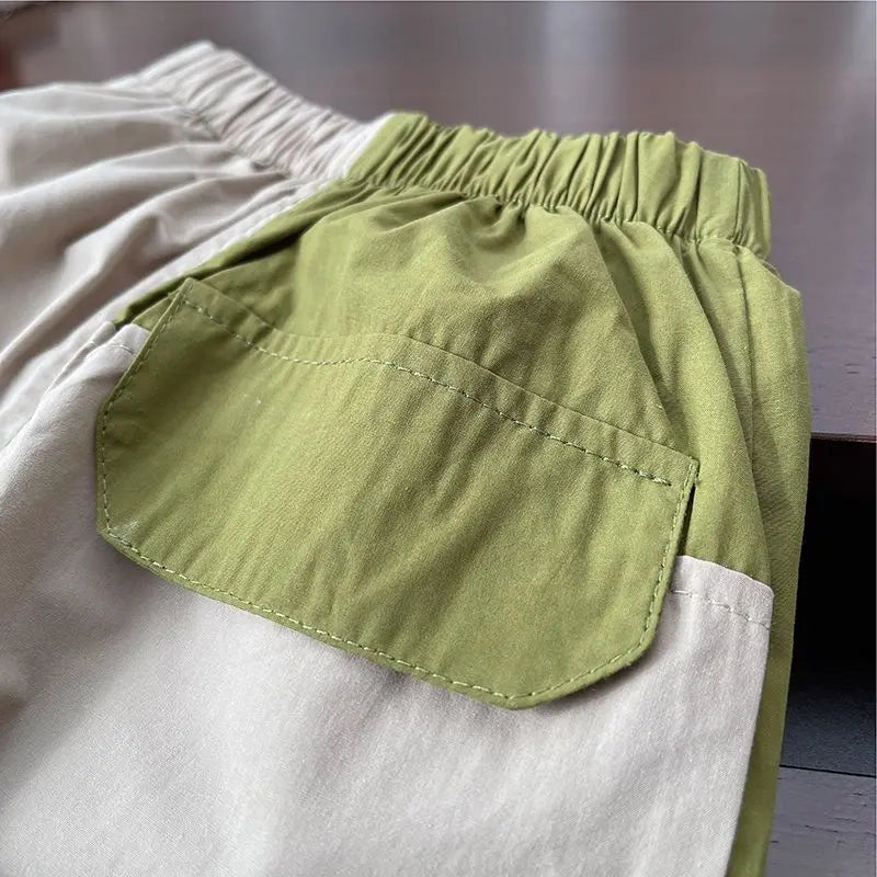 Summer Children Clothes Boys Girls Short-sleeved Striped T-shirt +Shorts 2Pcs Set Babies Fashion Round Neck Outfits Kids Suits