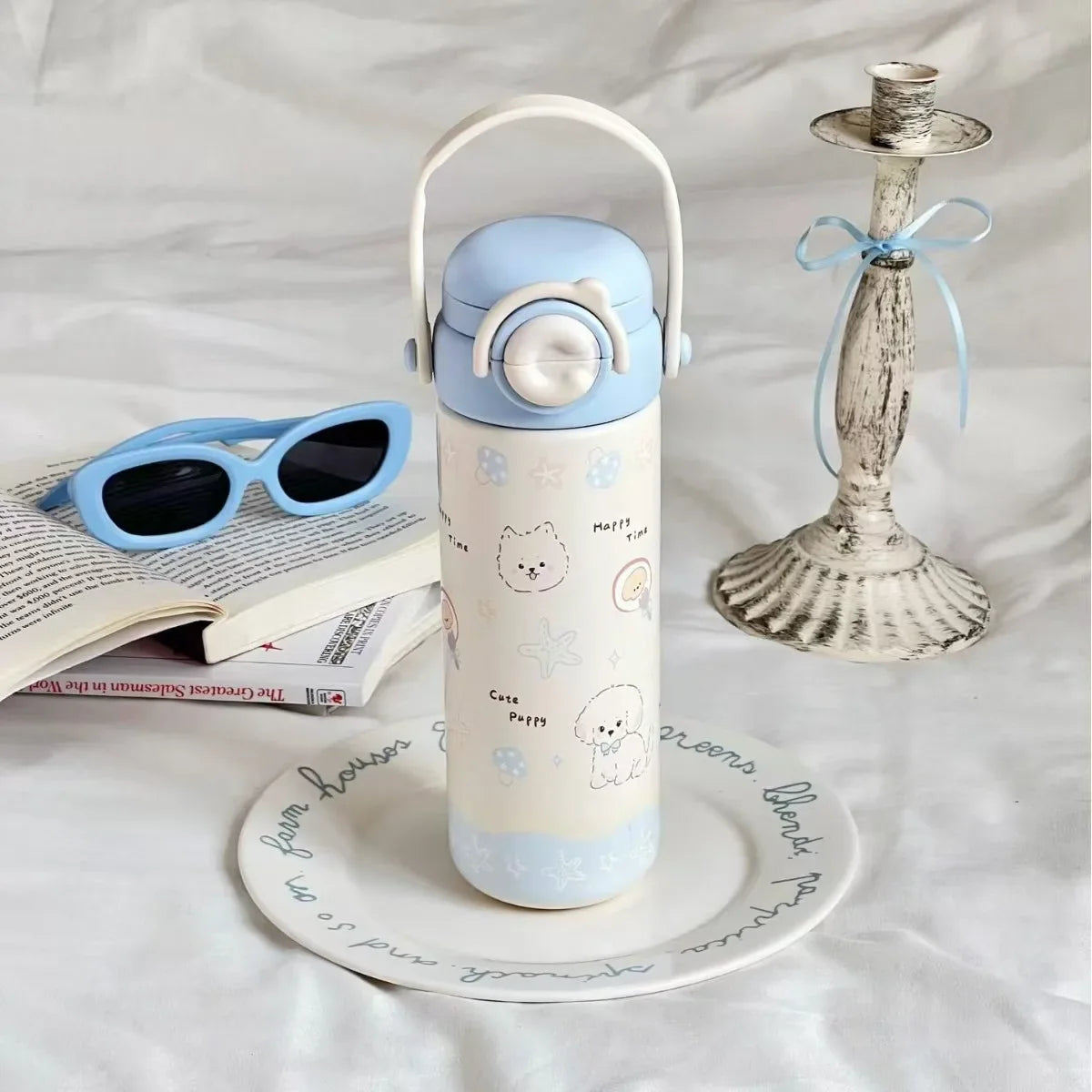 Bouncing Thermos Bottle 316 Food Grade Student Water Cup Portable New Product for Girls Anti Drop Cup As A Souvenir