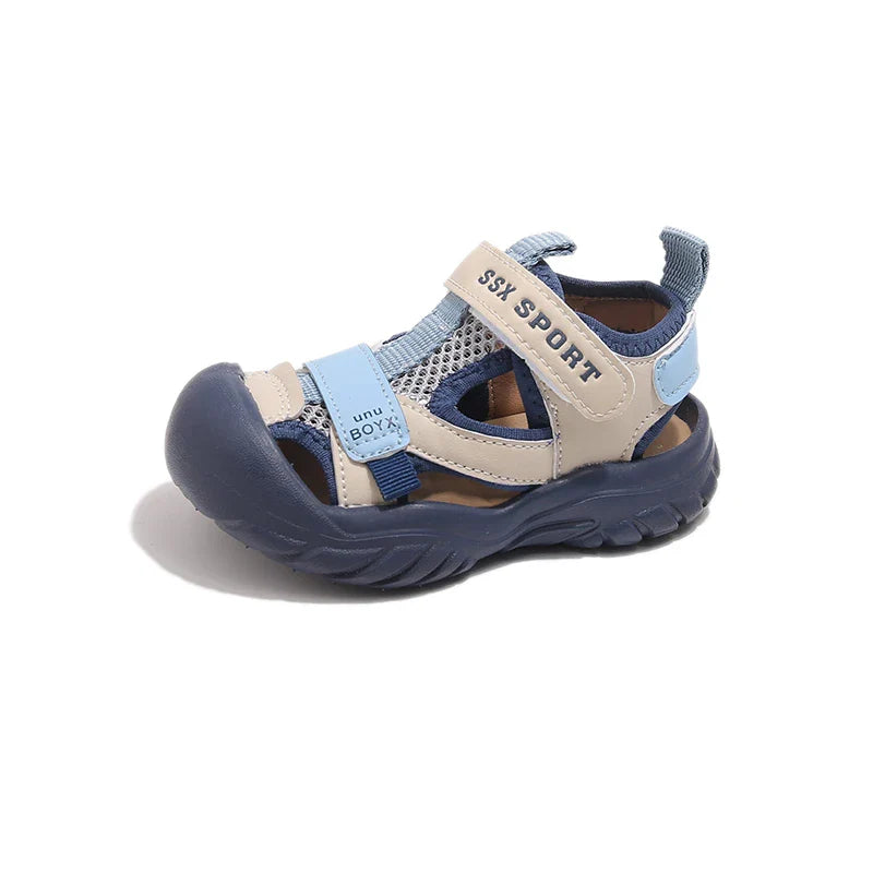 New Children's Sandals Soft Bottom Head Protection Boys and Girls Baby Walking Shoes Korean Style