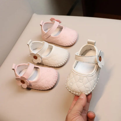 Baby Girl's Walking Shoes 3-6 Months Spring and Autumn Single Shoes Princess Shoes