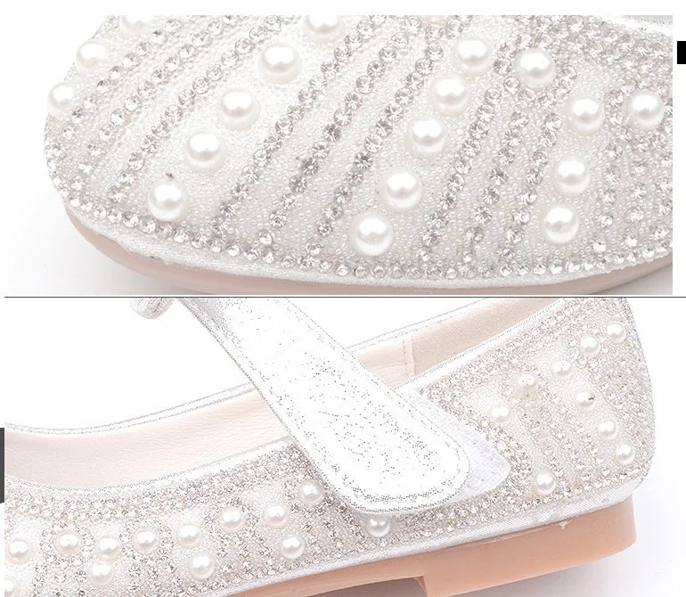 Girls Shoes Striped Bowtie Princess Shoes Kids Leather Shoes Big Girls Flats Children Single Shoes Fasion Soft Sole Toddlers