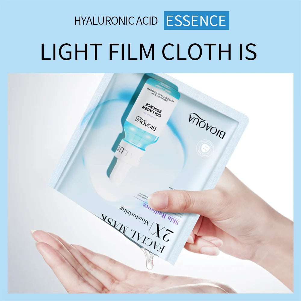 BIOAQUA Centella Collagen Face Mask Moisturizing Refreshing Sheet Masks Hyaluronic Acid Facial Mask Skin Care Products