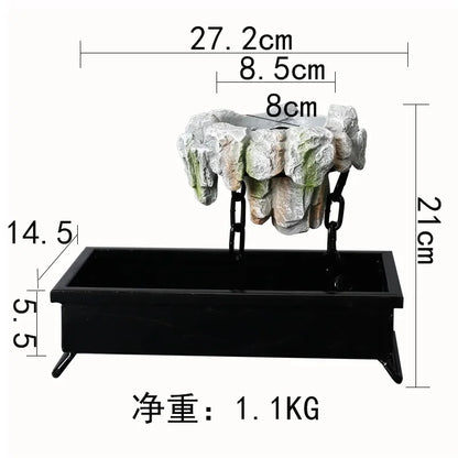 Creative Bamboo Succulent Pot Rich Tree Bonsai Iron Tree Rice Bamboo Indoor Floating Island Suspended Iron Micro Landscape Pot