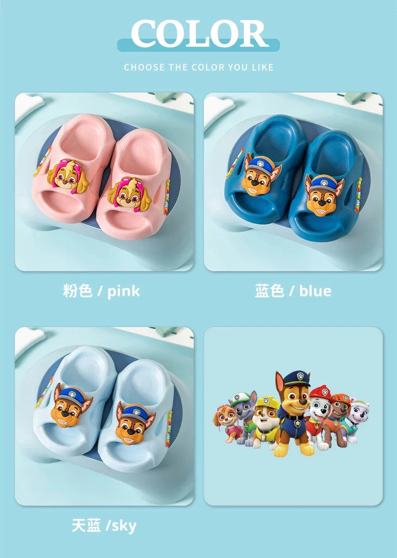Children's Anime Slides | Boys & Girls Outdoor Non-Slip Soft Soled Sandals & Home Slippers – PAW Patrol