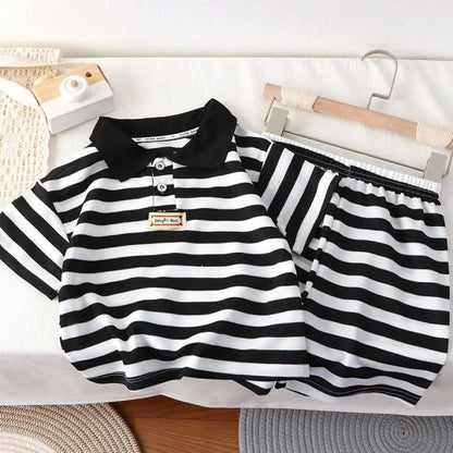 Boys Polo Shirts+Shorts Clothes Sets Summer Child Casual T-shirts Shorts 2pcs Sports Suit For Baby Tracksuits Kids Outfits Set
