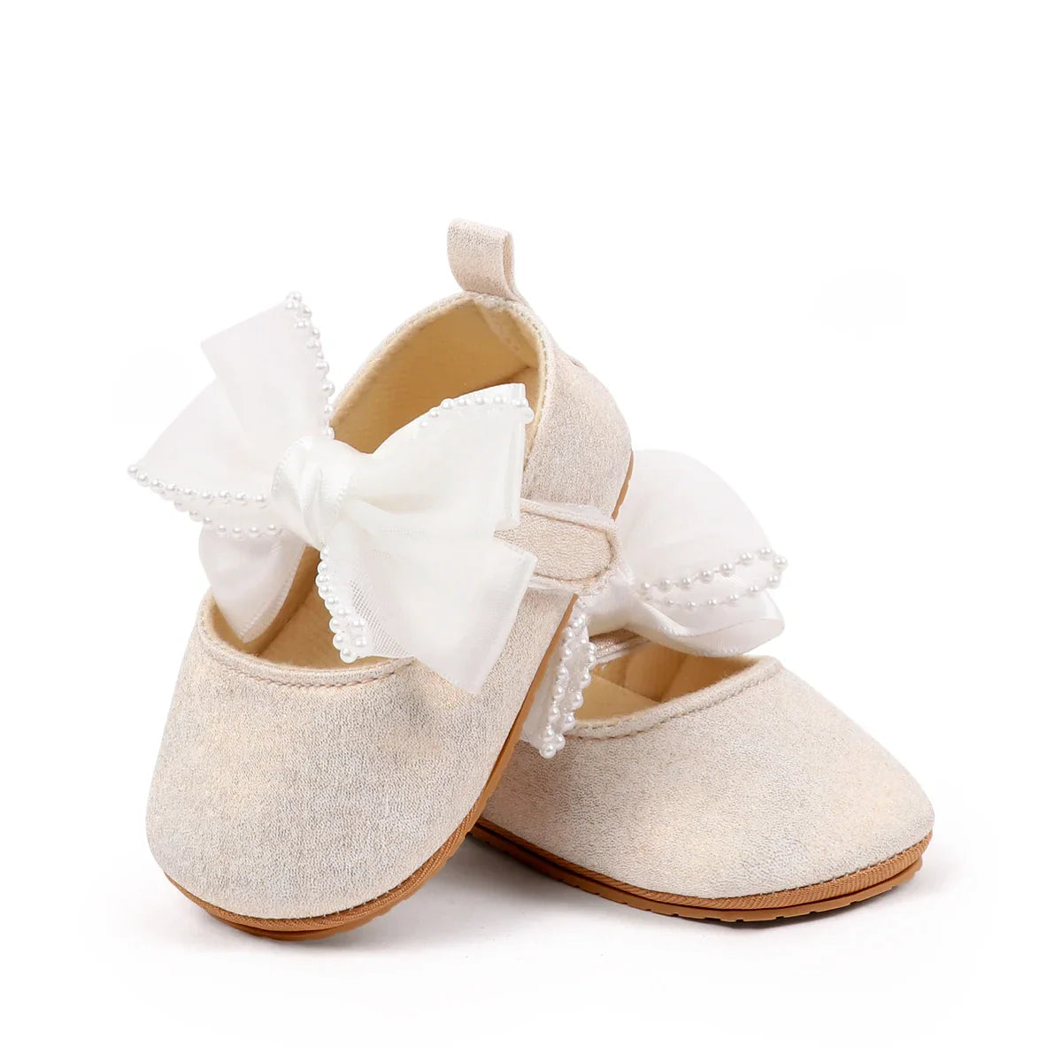 Baby Shoes Girl Baby Cute Bow PU Princess Shoes Soft Cloth Sole Comfortable Walking Shoes Spring and Autumn Sweet Design