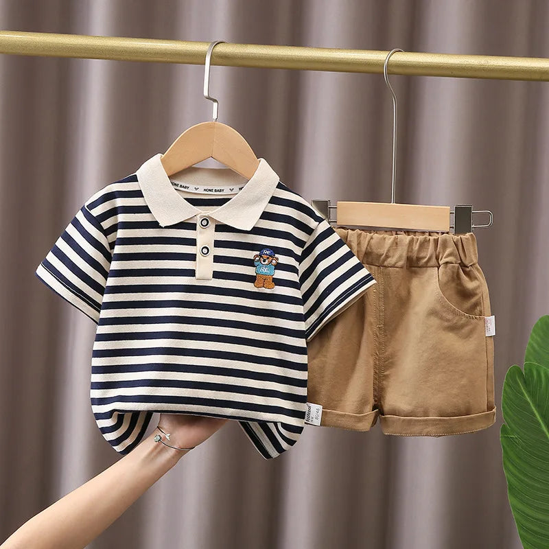 Summer Fashion Baby Boy Clothes Sets T-shirt  Toddler Casual Clothing Suits Children Kids Boys Outfits Suit