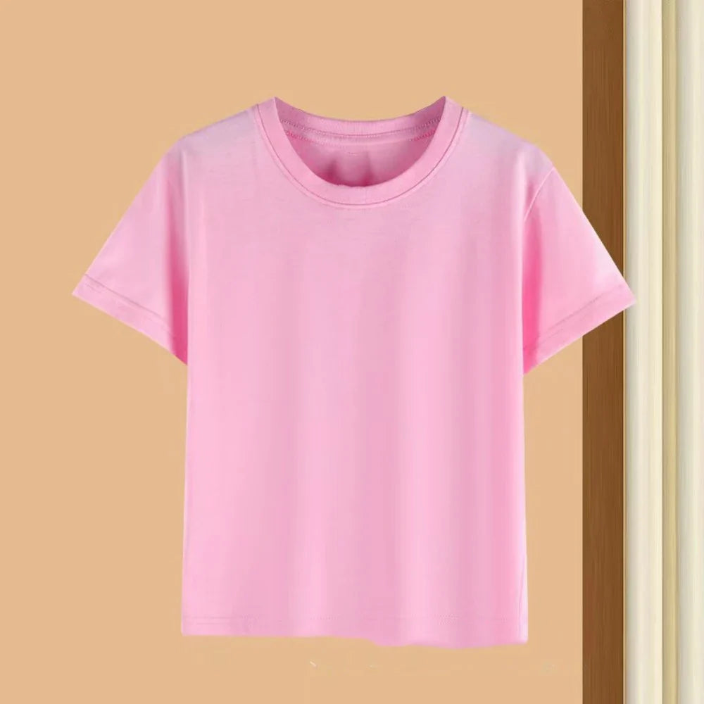 Summer Kids Clothes Streetwear Print Cartoon T Shirt Short Sleeve Baby Tops Tees Korean Boys Girls Clothes Y2k Cotton T Shirts