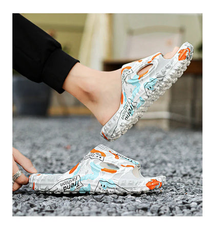 New Stylish Summer Men Shoes Comfortable Male Beach Slippers Soft Slides Non-slip Massage Indoor Fashion Slippers Outdoor 887