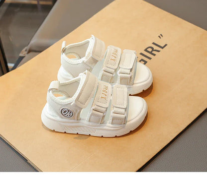 Summer Anti-Slippery Little Kids Sandals for Girls Non-Slip Soft Sole Toddler Beach Shoes School Versatile Chic Casual Footwear