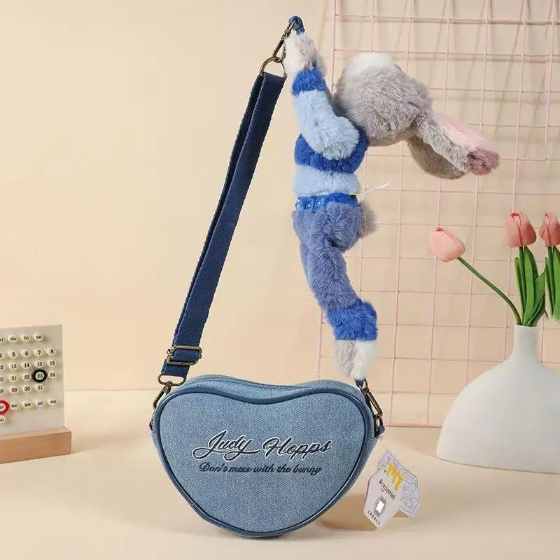 Judith Nick Disney Hot Selling Shoulder Bag Plush Cute Cartoon Personalized Fashion Crazy Zootopia Doll Shoulder Bag Couple Gift