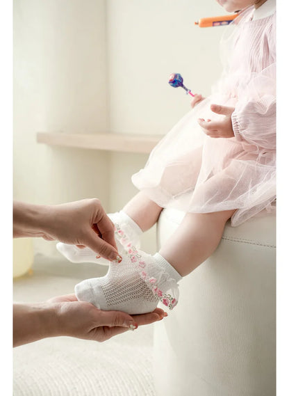 New Children's Socks With Lace Princess Girls Frilly Sock Soft Infant Baby Socken White Socks For Kids 0-10Years High Quality