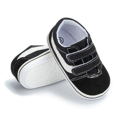Baby Boy Girl Shoes Canvas Sneakers Non-slip Rubber Sole Plaid Streaks First Walkers Infant Baby Unisex Casual Shoes