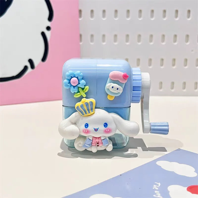 Kuromi cartoon pencil sharpener, children's hand-crank pencil sharpener, cute cartoon pencil sharpener, student stationery gift