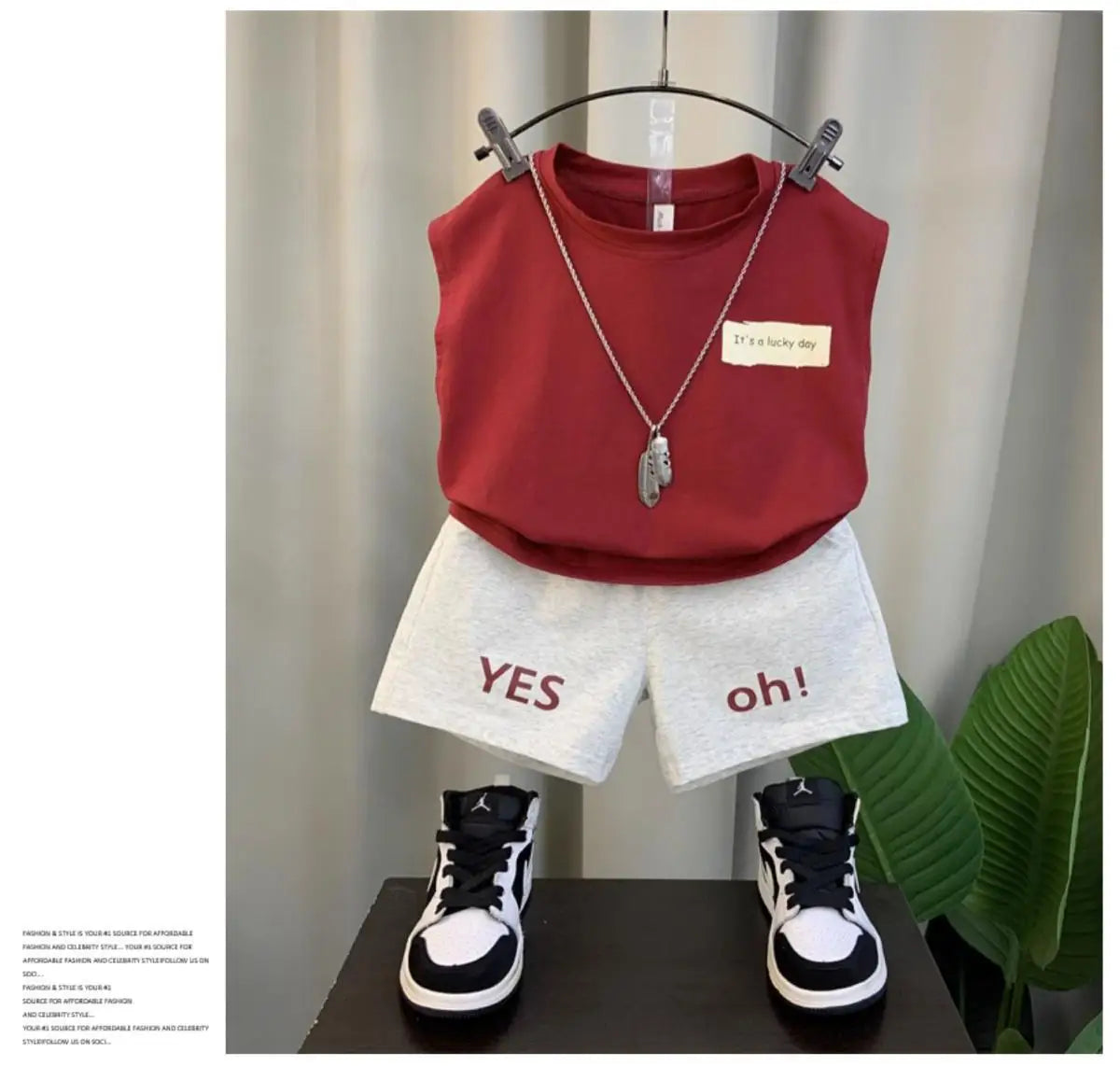 New Boys Baby Girl Summer Vest Set Summer Sleeveless Fashion Boys' and Children's Handsome Two Piece Set