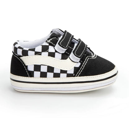 Baby Boy Girl Shoes Canvas Sneakers Non-slip Rubber Sole Plaid Streaks First Walkers Infant Baby Unisex Casual Shoes